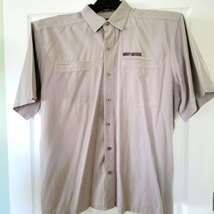 HARLEY-DAVIDSON  Gray Short Sleeve Shirt